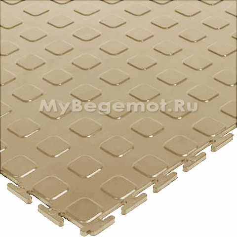 Модульное напольное ПВХ покрытие M-TILE JETON, Бежевый 7 мм