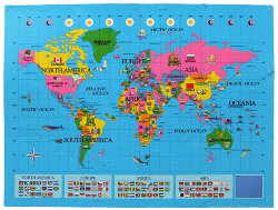 Игровой мягкий пол, коврики-пазлы, набор "Страны и флаги"