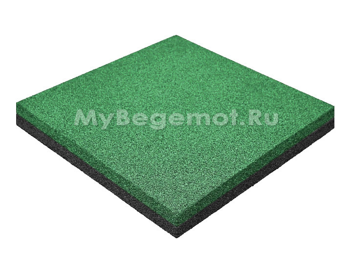 Резиновая плитка M-KORT STANDART, 500x500х60 мм, зеленая