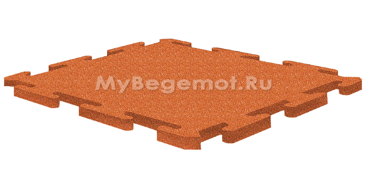 Резиновая плитка на пазлах RUBBLEX PUZZLE 1000х1000х25 мм, коричневая
