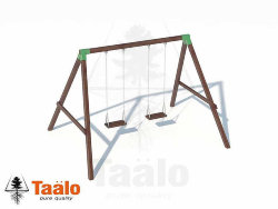 Детские деревянные  качели с сидениями на цепях Taalo