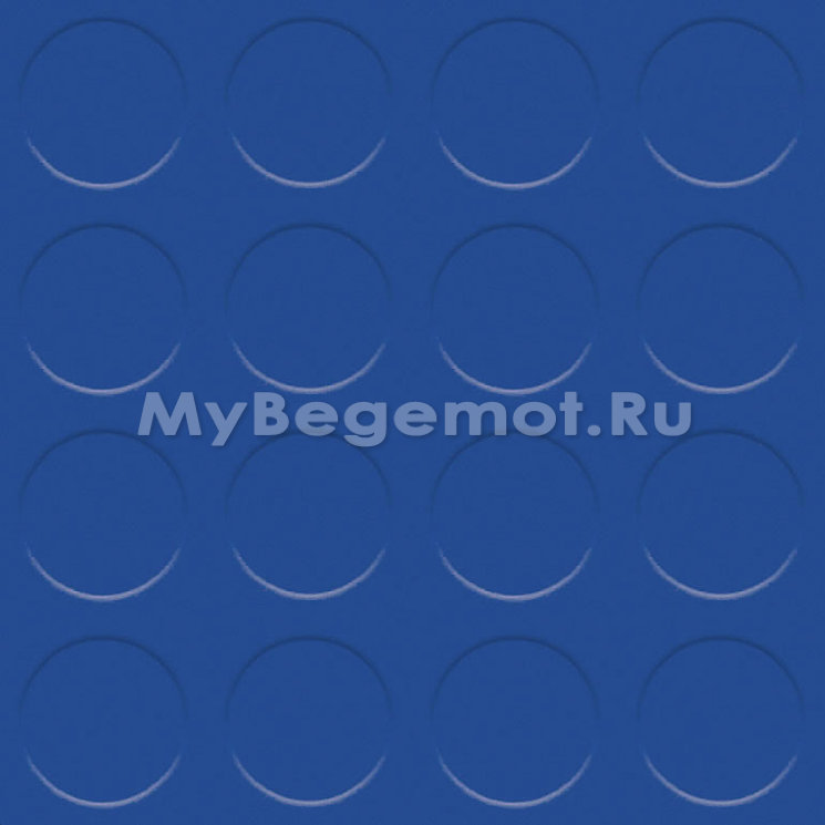 Резиновая дорожка, рулонная резина ТЭП "Монетка" 1.2*10.0 м, синий