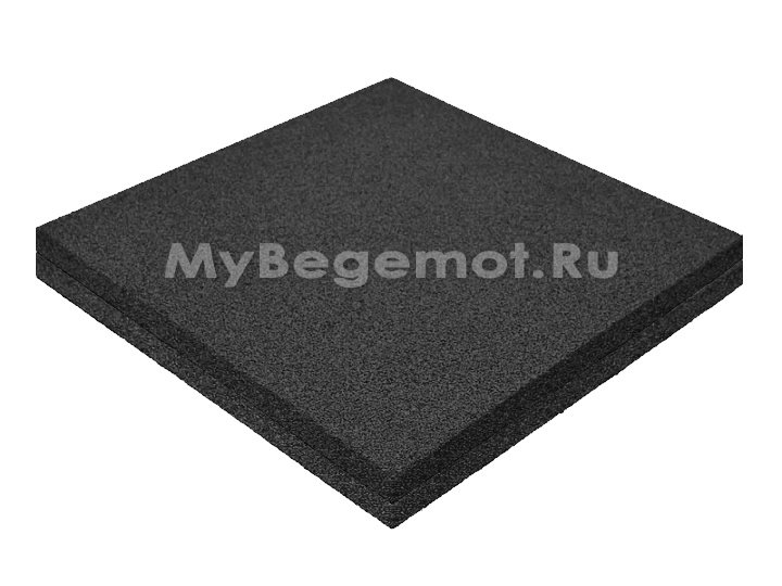 Резиновая плитка M-KORT STANDART, 500x500х20 мм, черная