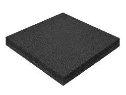 Резиновая плитка M-KORT STANDART, 500x500х15 мм, черная