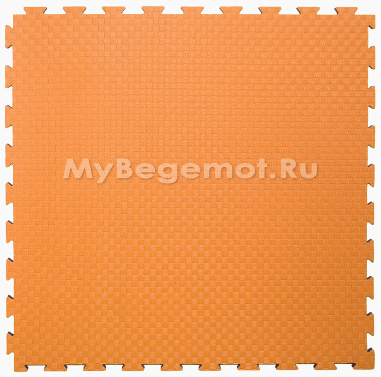 Будо-маты, спортивные маты ЭВА EC 100х100x2.5 см, оранжево-белые