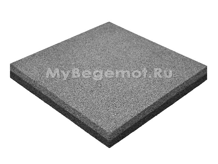 Резиновая плитка M-KORT STANDART, 500x500х30 мм, серая